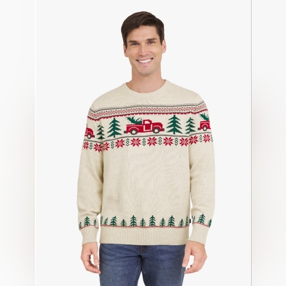 Chaps Other - Chaps Men's & Big Men's Cotton Moliclay Fairisle Crewneck Sweater, Size XL